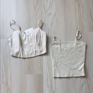 Lot of 2 Babaton and Boutique NWT corset tanks M